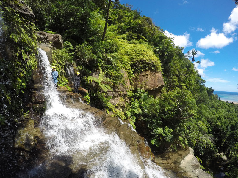 西表島の絶景滝巡りリバートレッキングとケイビングツアー